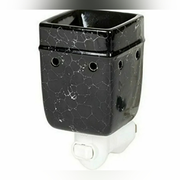 Black Marble Electric Ceramic Stoneware Wall Plug-In Warmer - Picture 1 of 7